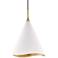 Hudson Valley Martini 13" Wide Gold Leaf and White Pendant Light