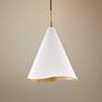 1_Hudson Valley Martini 13" Wide Gold Leaf and White Pendant Light