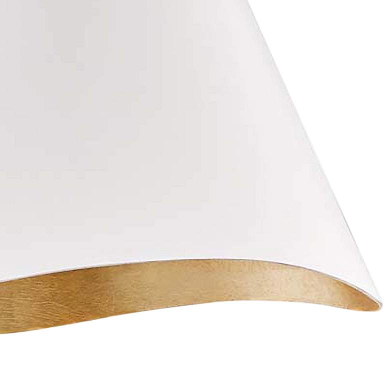 Image 3 Hudson Valley Martini 13"W Gold Leaf and White Pendant Light more views