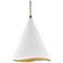 Hudson Valley Martini 18" Wide White Cone Pendant Light