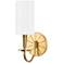 Hudson Valley Mason 12" High 1-Light Aged Brass Wall Sconce