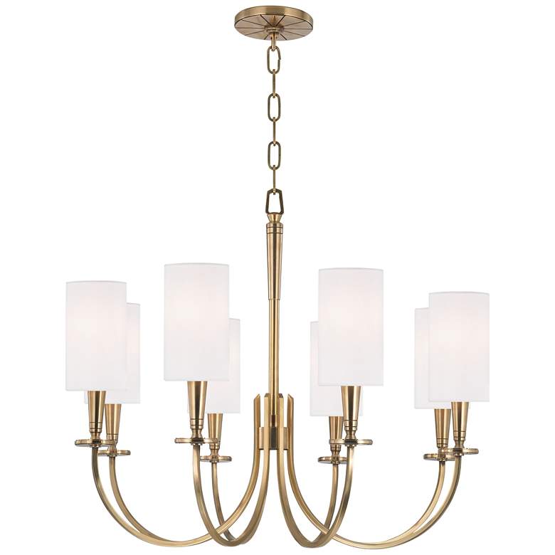 Image 1 Hudson Valley Mason 26.5" Wide Aged Brass 8 Light Chandelier