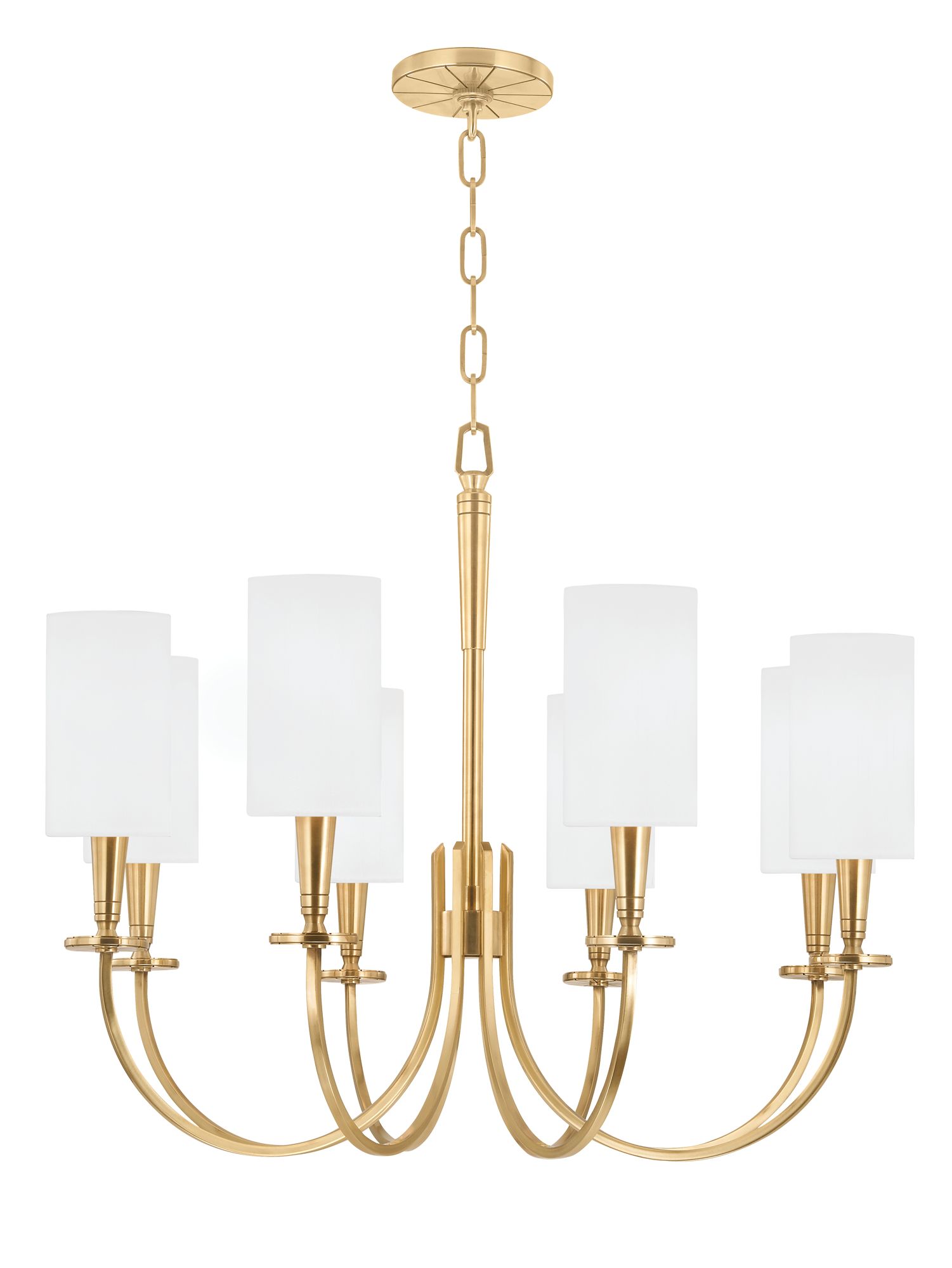 Image 2 Hudson Valley Mason 26.5" Wide Aged Brass 8 Light Chandelier more views