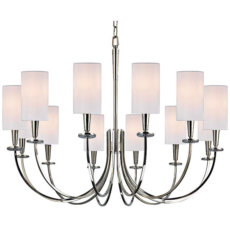 Image 1 Hudson Valley Mason 34 1/2" Wide Polished Nickel Chandelier