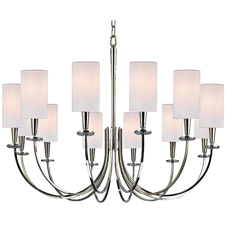 Image 1 Hudson Valley Mason 34 1/2 inch Wide Polished Nickel Chandelier