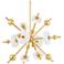 Hudson Valley Maynard 32" 8 Lt. Aged Brass Chandelier