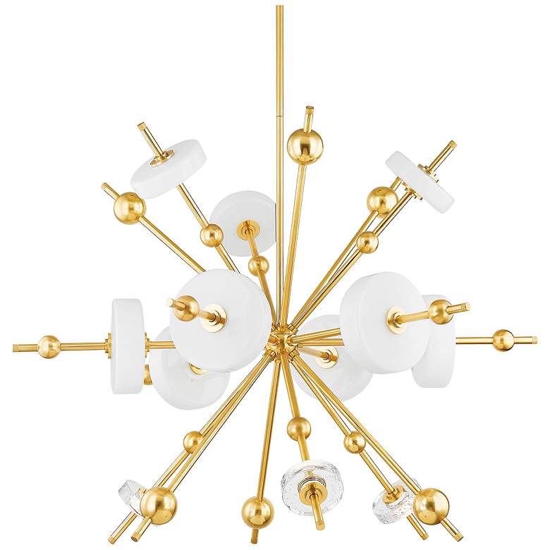 Image 1 Hudson Valley Maynard 44.5" 12 Lt. Aged Brass Chandelier
