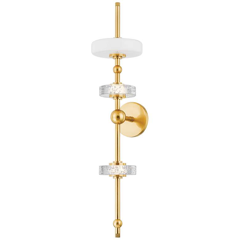 Image 1 Hudson Valley Maynard 6.5" 3 Lt. Aged Brass Wall Sconce