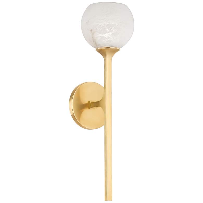 Image 1 Hudson Valley Melton 5" Wide Aged Brass 1 Light LED Wall Sconce