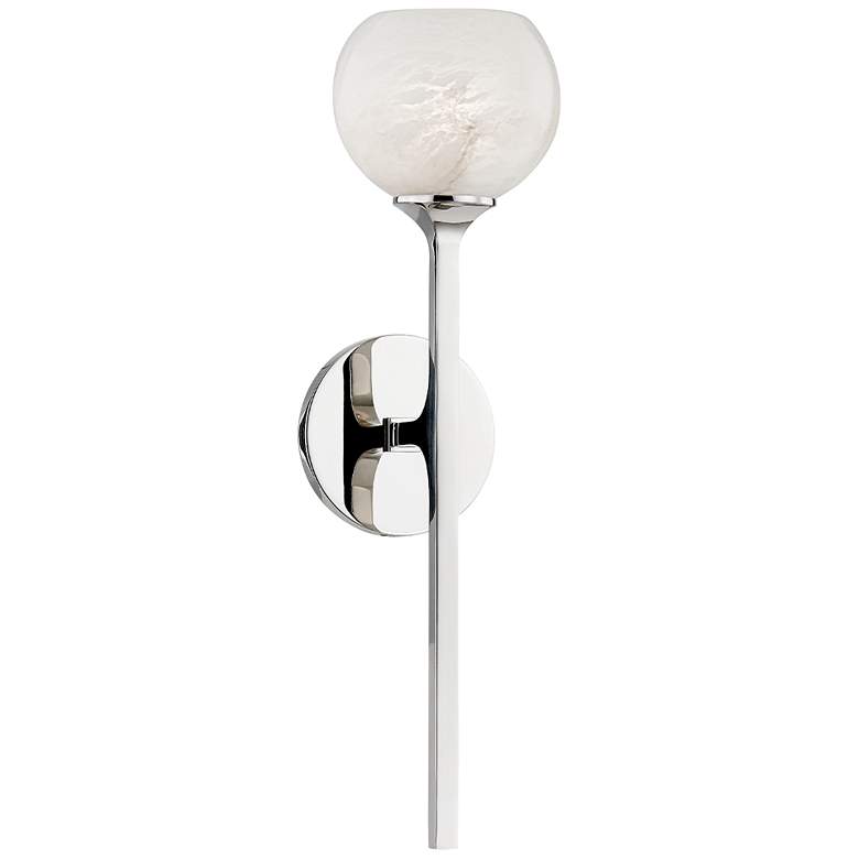Image 1 Hudson Valley Melton 5" Wide Polished Nickel 1 Light LED Wall Sconce