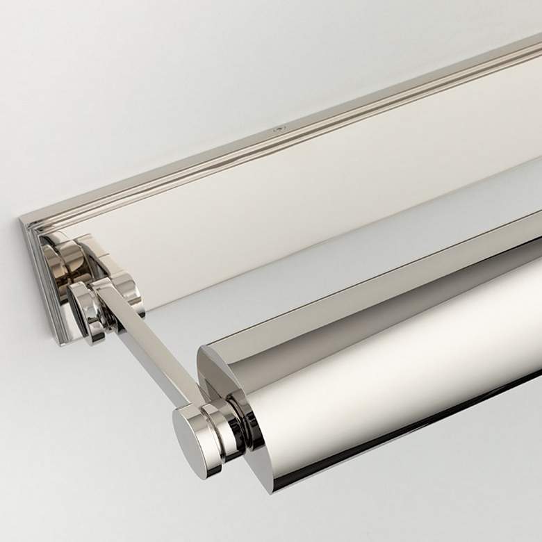 Image 3 Hudson Valley Merrick 24 1/2"W Polished Nickel Picture Light more views