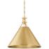Hudson Valley Metal No. 2 16 In. Brass 1 Light Pendant