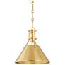 Hudson Valley Metal No. 2 9.5 In. Brass 1 Light Pendant