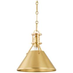 Hudson Valley Metal No. 2 9.5 In. Brass 1 Light Pendant