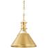 Hudson Valley Metal No. 2 9.5 In. Brass 1 Light Pendant