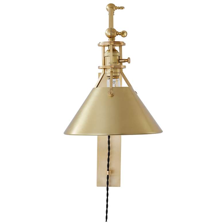 Image 1 Hudson Valley Metal No. 2 9.5 In. Brass 1 Light Portable Sconce