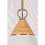 Hudson Valley Mica 13" Wide Aged Brass and White Metal Cone Pendant