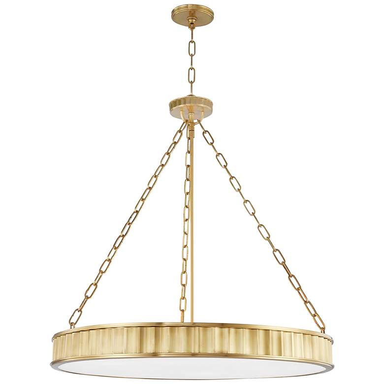 Image 2 Hudson Valley Middlebury 30" Wide Aged Brass LED Chandelier