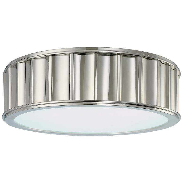 Image 2 Hudson Valley Middlebury Nickel Flushmount Ceiling Light