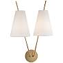 Hudson Valley Milan 22" High Aged Brass Wall Sconce