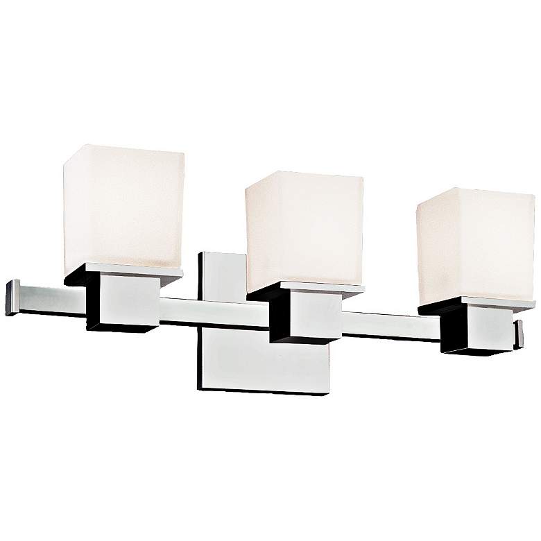 Image 1 Hudson Valley Milford 16 3/4"W 3-Light Chrome Bath Light