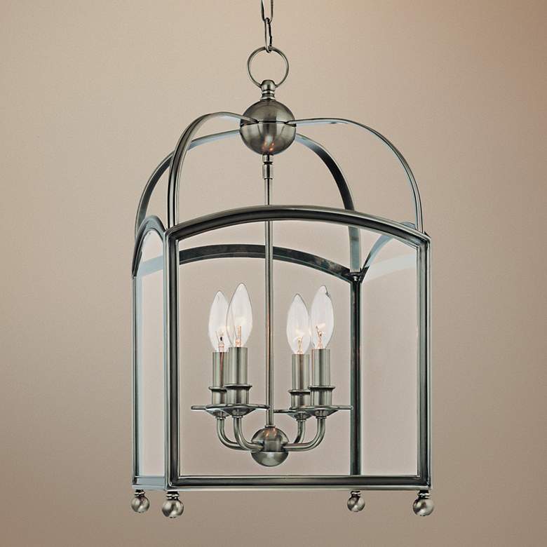 Image 1 Hudson Valley Millbrook 12 inch Historic Nickel Pendant Light