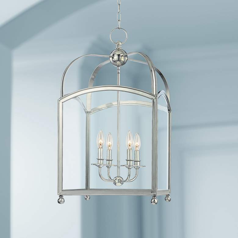 Image 1 Hudson Valley Millbrook 16" Polished Nickel Pendant Light