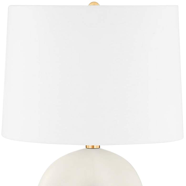 Image 2 Hudson Valley Mills Pond Ivory Ceramic Accent Table Lamp more views