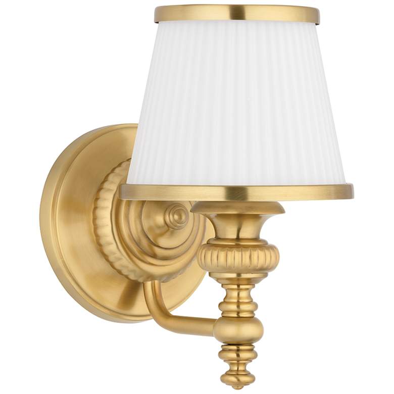 Image 1 Hudson Valley Milton 6" Wide Flemish Brass 1 Light Bath Bracket
