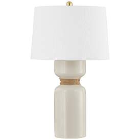 Image2 of Hudson Valley Mindy 15" Wide Aged Brass 1 Light Table Lamp