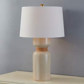 Image1 of Hudson Valley Mindy 15" Wide Aged Brass 1 Light Table Lamp