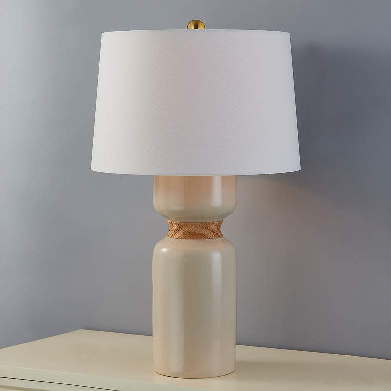 Image 1 Hudson Valley Mindy 15" Wide Aged Brass 1 Light Table Lamp