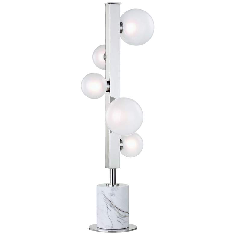 Image 1 Hudson Valley Mini Hinsdale Polished Nickel 5-LED Table Lamp