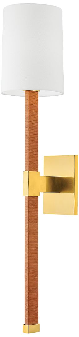 Image 2 Hudson Valley Minnetonka Wall Sconce 6 Inch In Aged Brass