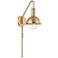 Hudson Valley Mitzi Riley Aged Brass Swing Arm Wall Lamp
