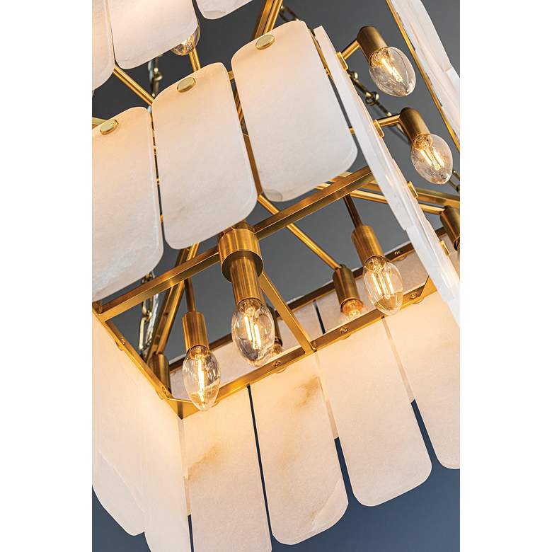 Image 3 Hudson Valley Moissanite 20" 17 Lt. Aged Brass Chandelier more views