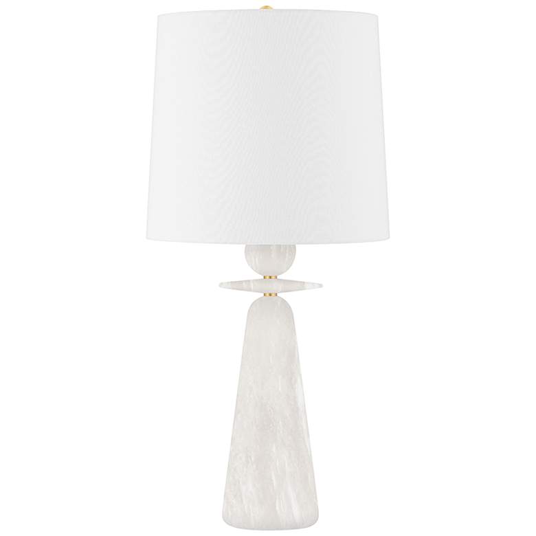 Image 2 Hudson Valley Montgomery 30 1/4" High White Alabaster Base Table Lamp