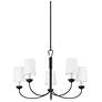 Hudson Valley Montpelier 34"W Aged Iron 5-Light Chandelier