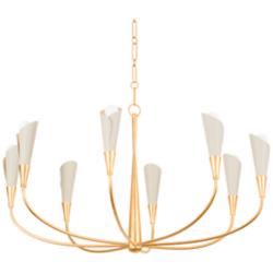 Hudson Valley Montrose 44" Wide Gold Leaf 8-Light Chandelier