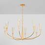 3_Hudson Valley Montrose 44" Wide Gold Leaf 8-Light Chandelier more views
