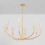 7_Hudson Valley Montrose 44" Wide Gold Leaf 8-Light Chandelier more views
