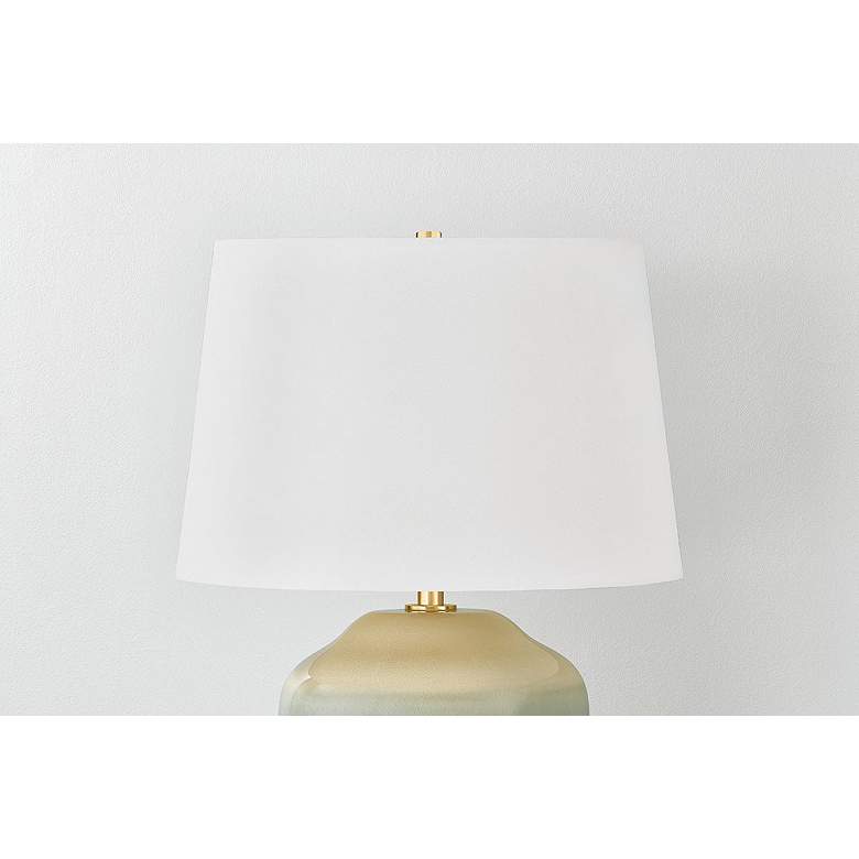 Image 2 Hudson Valley Montville 19" 1 Lt. Aged Brass Table Lamp more views