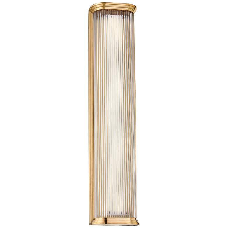 Image 1 Hudson Valley Newburgh 24 1/2"H Aged Brass LED Wall Sconce