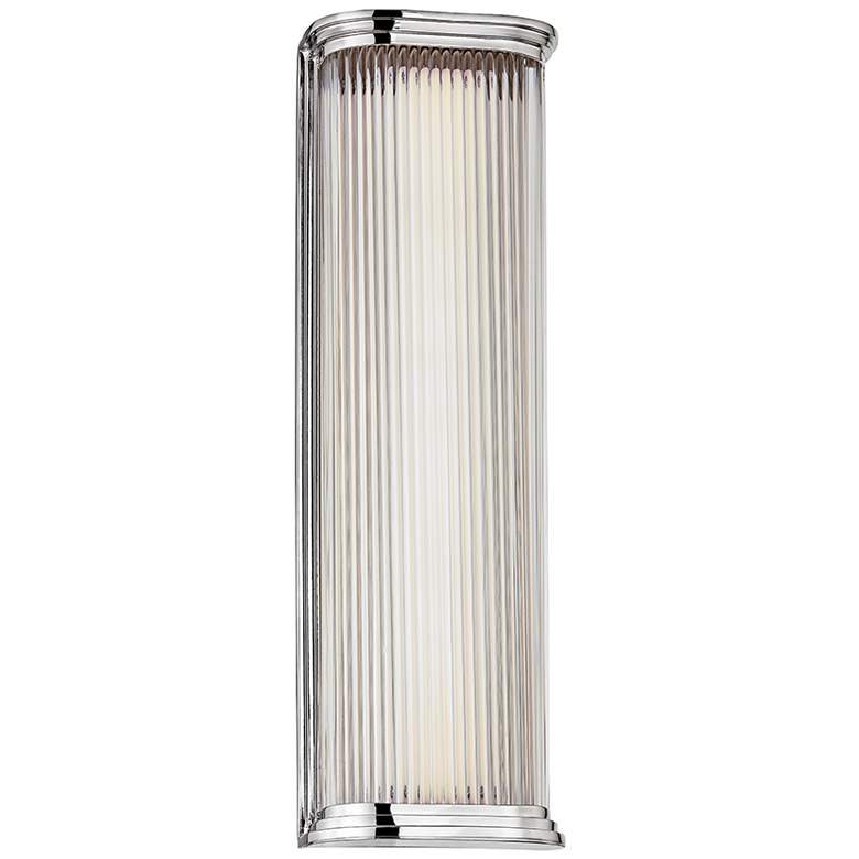 Image 1 Hudson Valley Newburgh 5.25" Wide Polished Nickel 1 Light LED Wall Sco