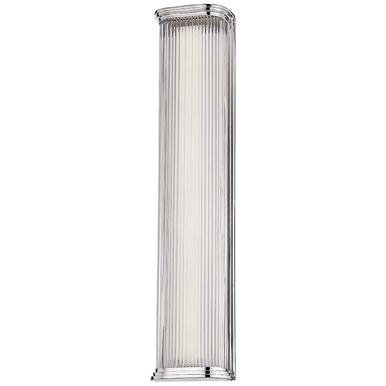 Image 1 Hudson Valley Newburgh 5.25" Wide Polished Nickel 1 Light LED Wall Sco