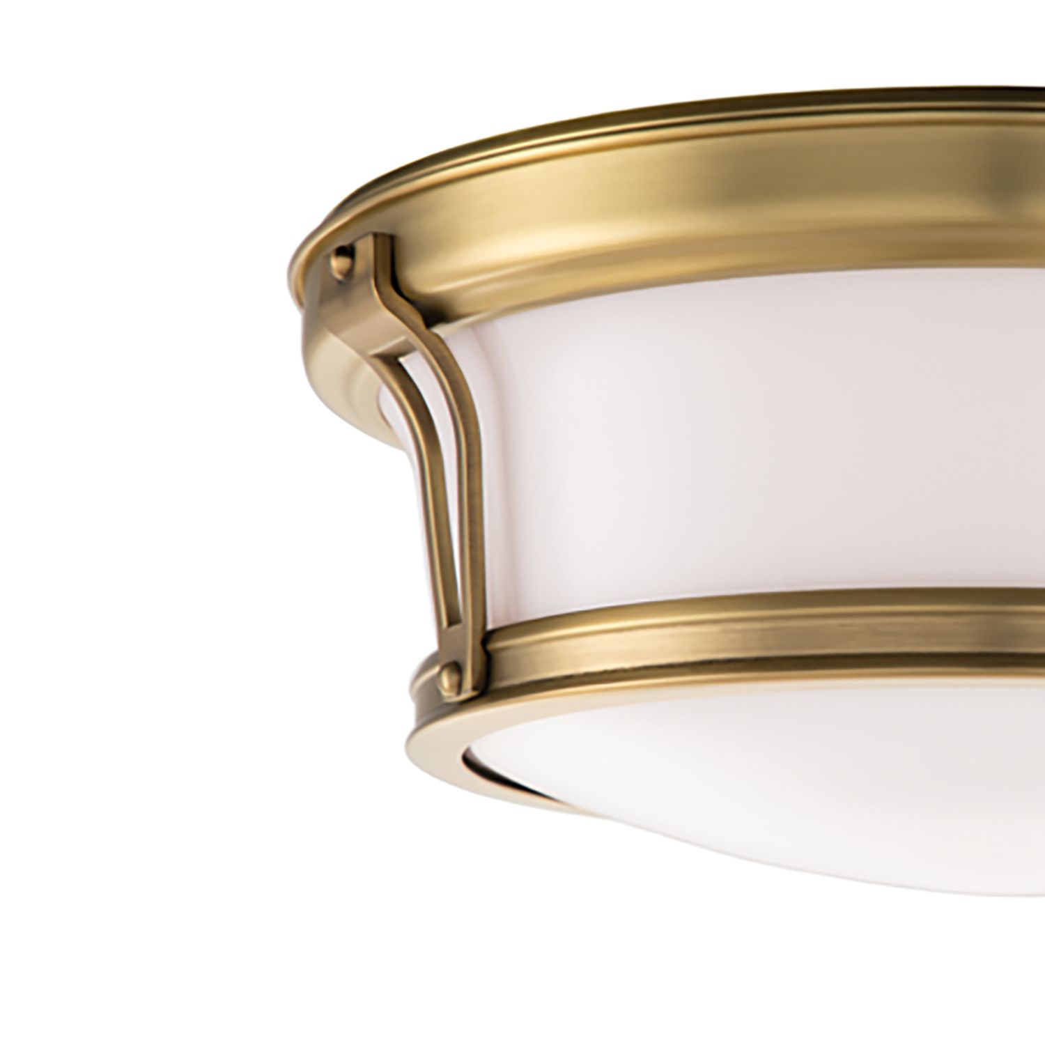 Image 2 Hudson Valley Newport 13" Wide Aged Brass 2 Light Flush Mount more views