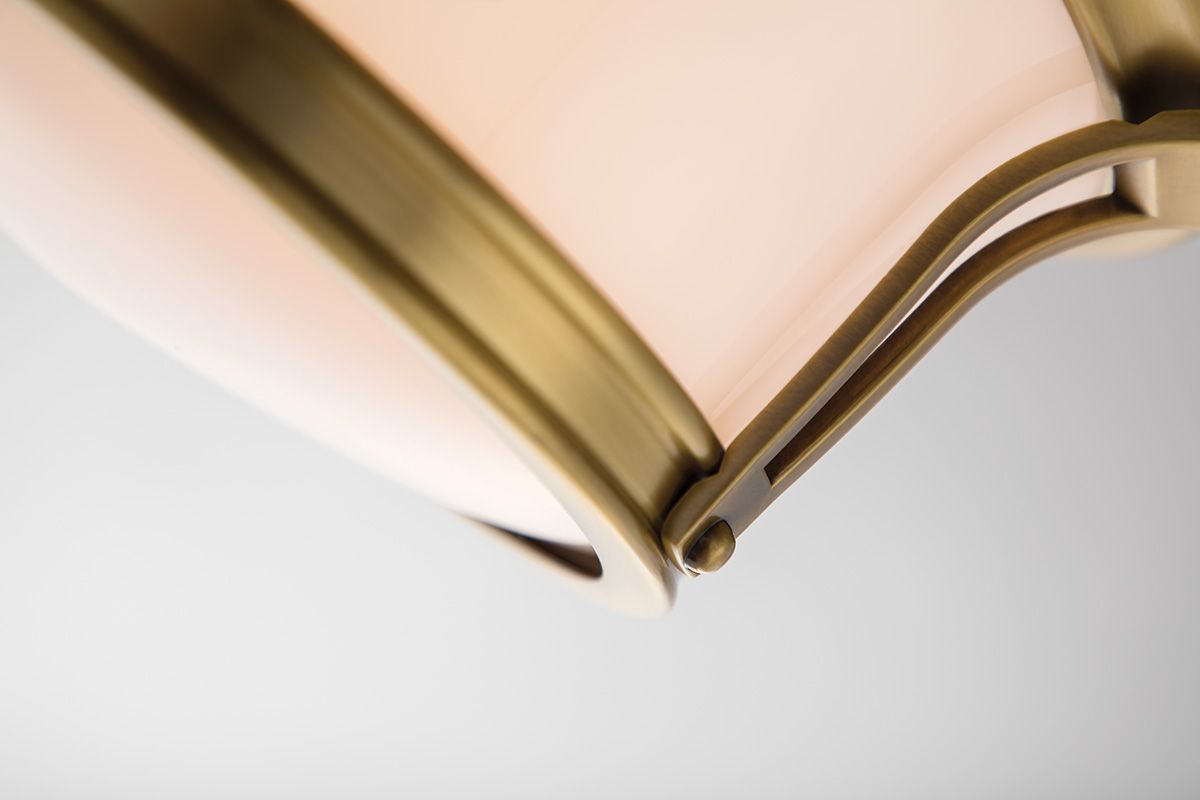 Image 6 Hudson Valley Newport 13" Wide Aged Brass 2 Light Flush Mount more views