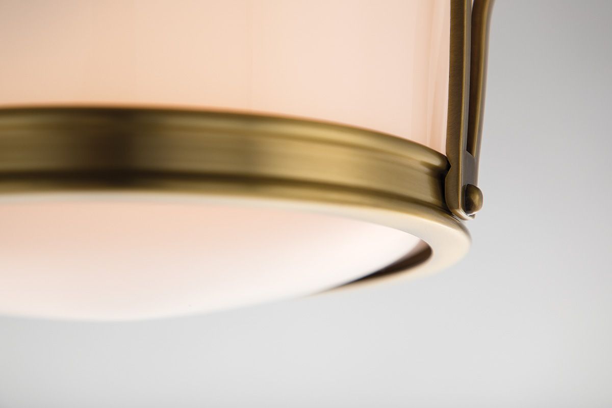 Hudson Valley Newport 13" Wide Aged Brass 2 Light Flush Mount