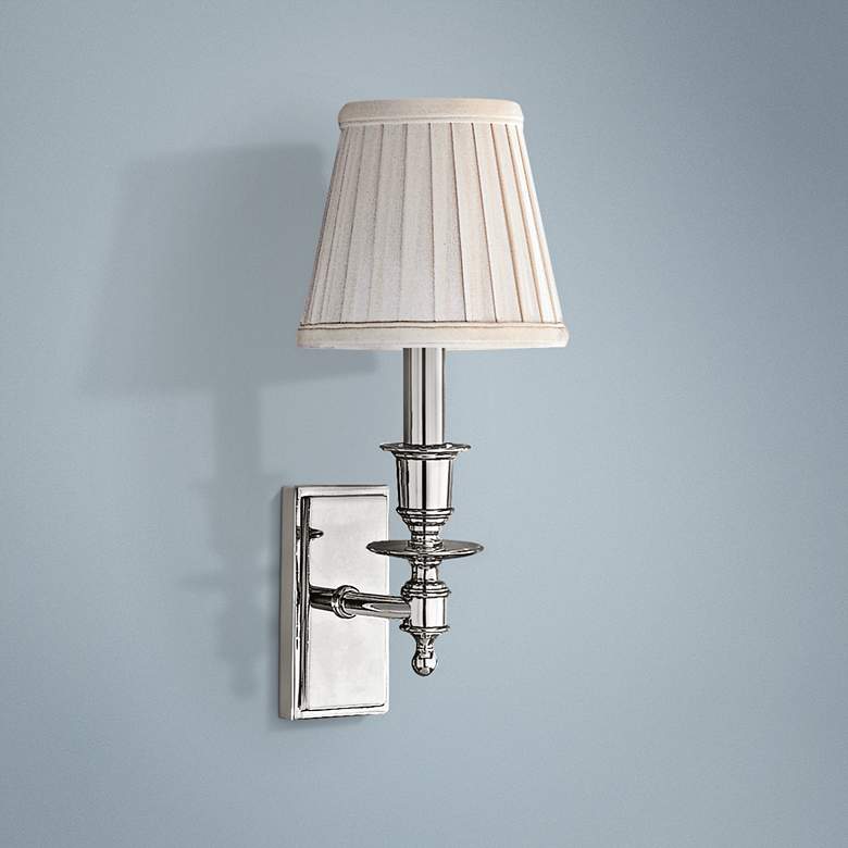 Image 1 Hudson Valley Newport 13"H Polished Nickel Wall Sconce