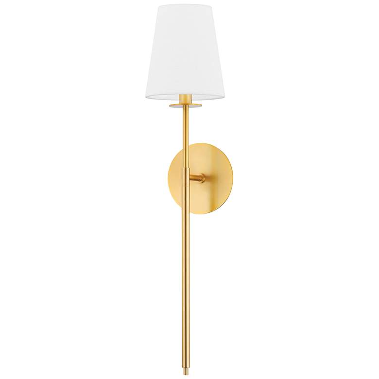 Image 1 Hudson Valley Niagara 27.5" High 1-Light Aged Brass Wall Sconce